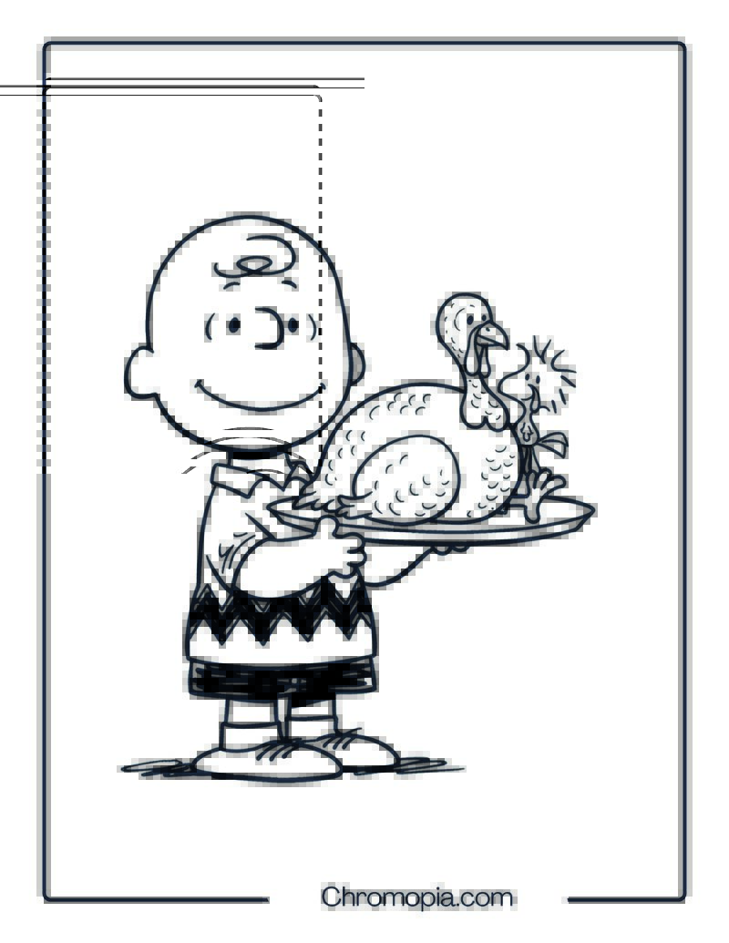 Charlie Brown Thanksgiving Coloring Page
