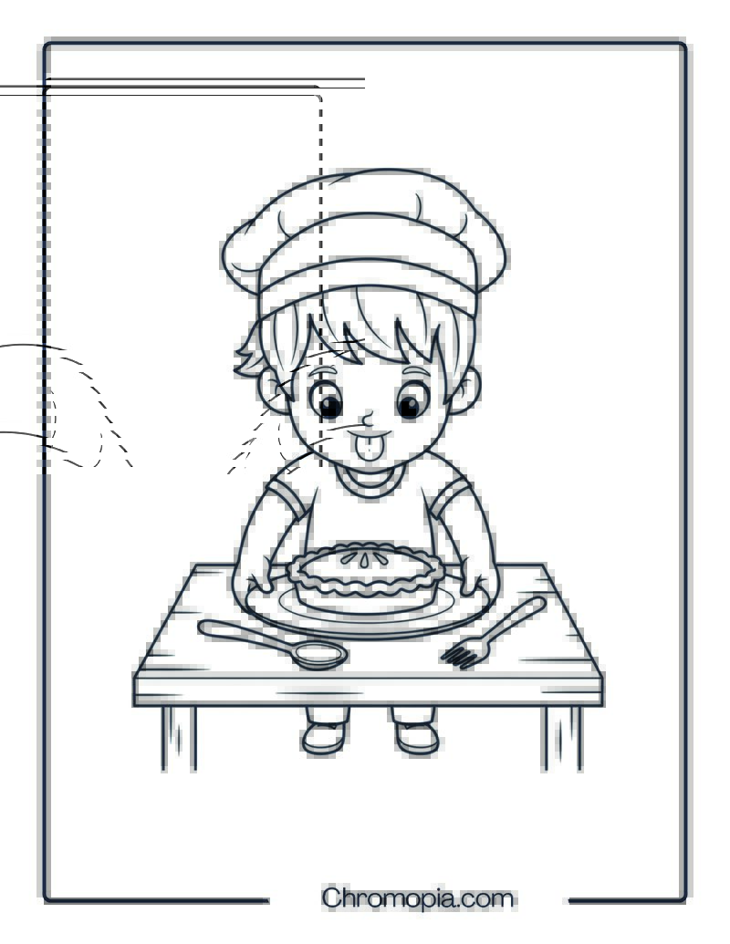 Helping Set the Table Coloring Sheet