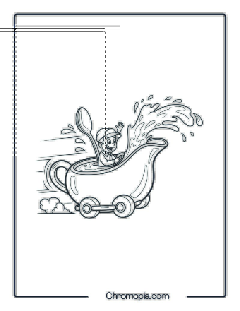 Gravy Boat Splashing Gravy Coloring Page