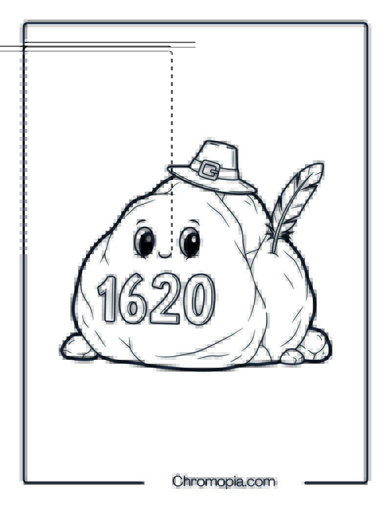 Plymouth Rock Smiling Coloring Sheet