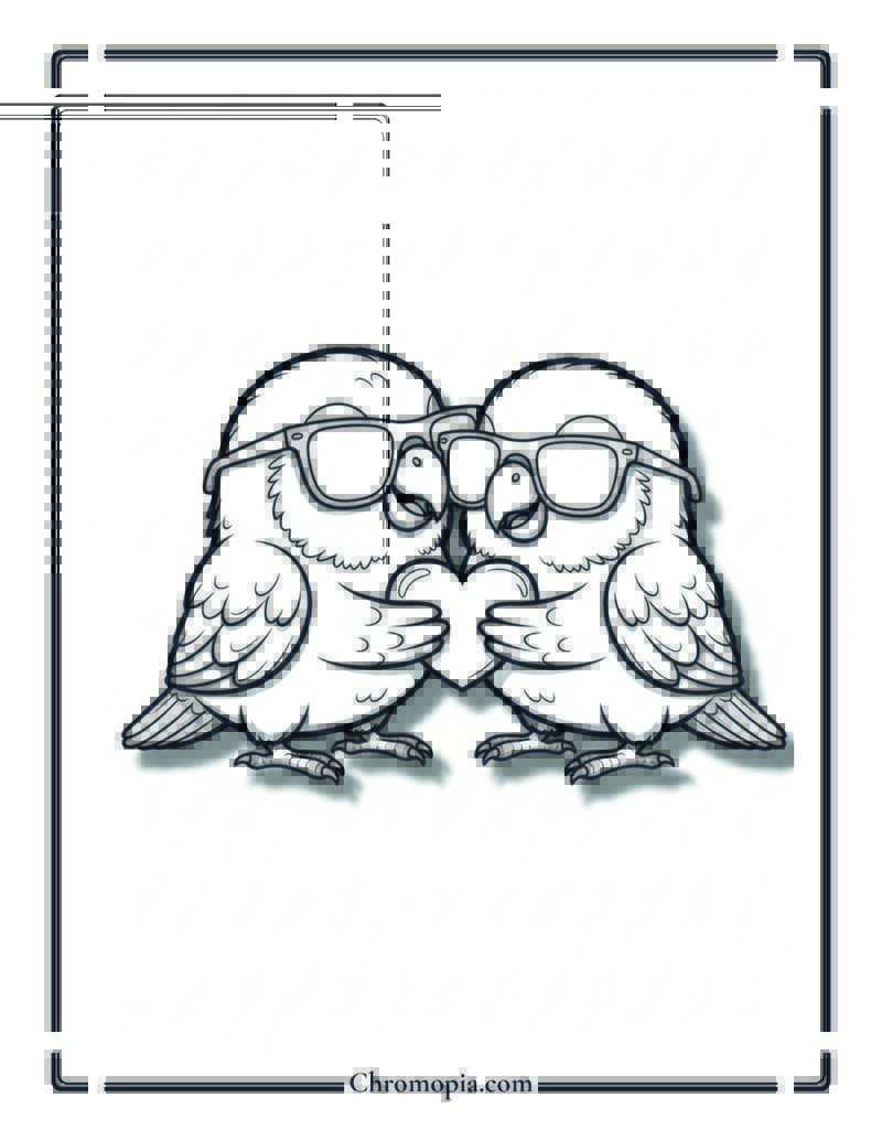Lovebird Giggles Coloring Sheet