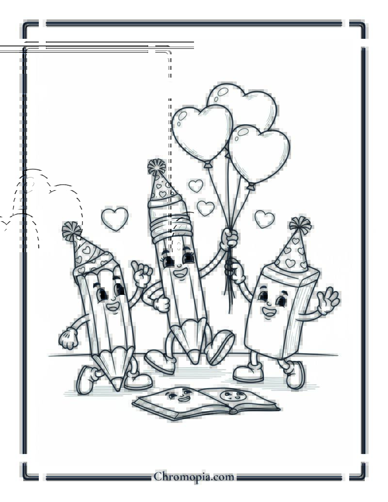 Valentine’s Day Coloring Page 3rd Grade