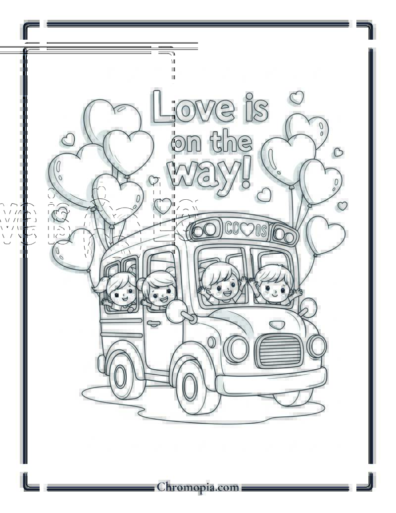 Valentine’s Day Coloring Page Preschoolers