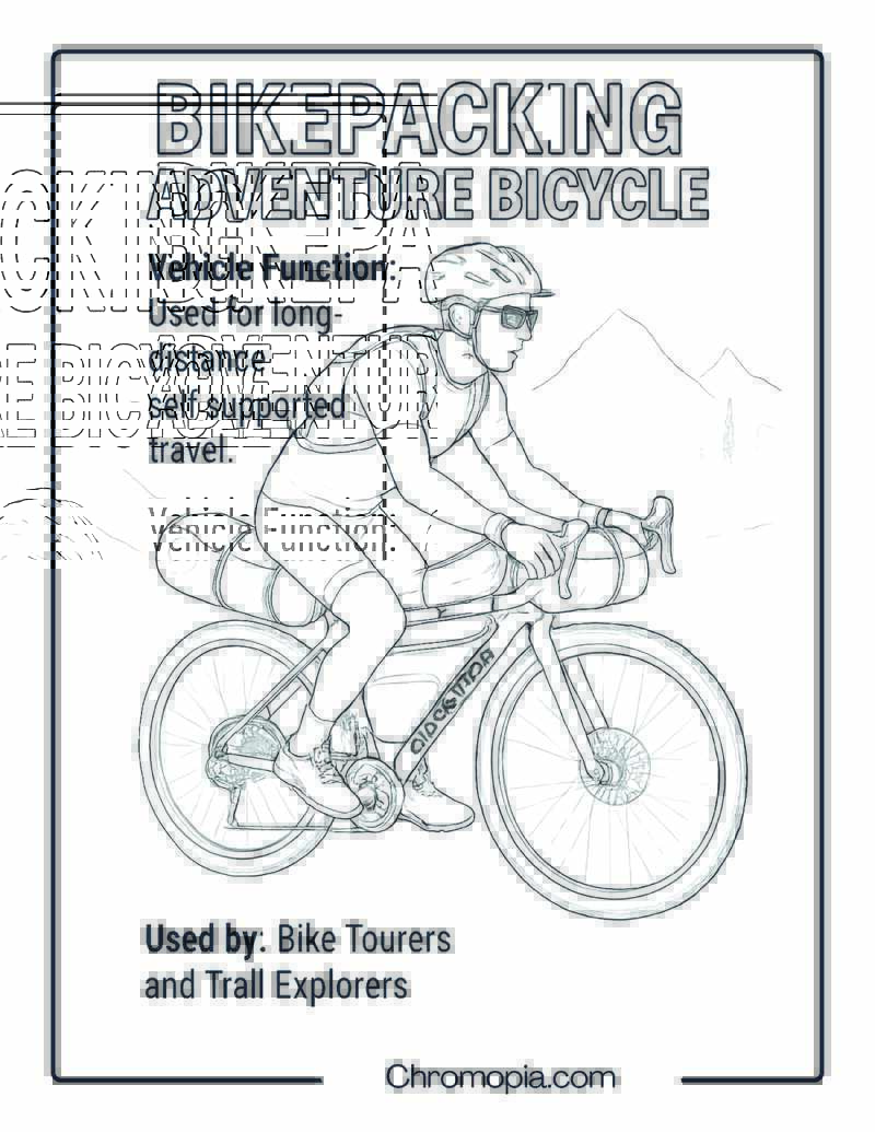 Bikepacking Adventure Bicycle – Bicycle Coloring Page