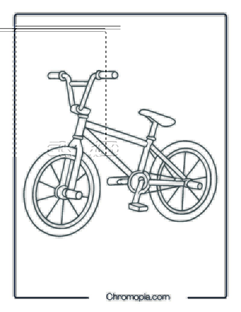BMX Stunt Bicycle – Bicycle Coloring Page