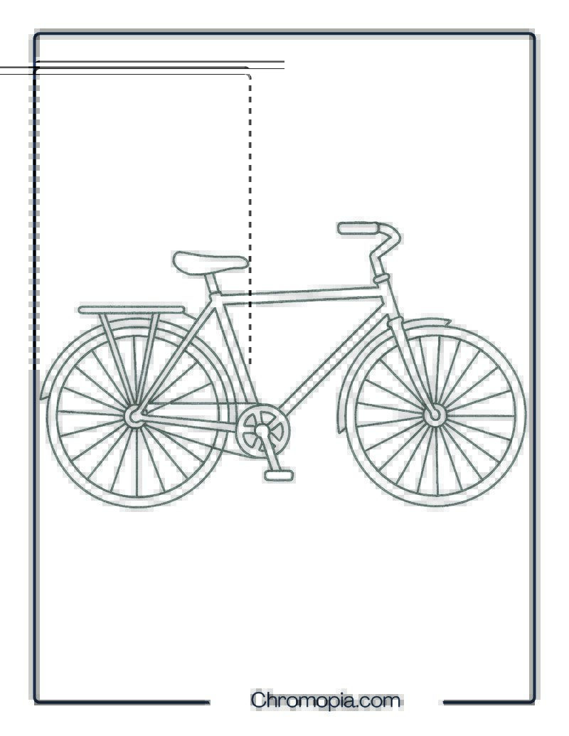 Classic Diamond Frame Bicycle – Bicycle Coloring Page