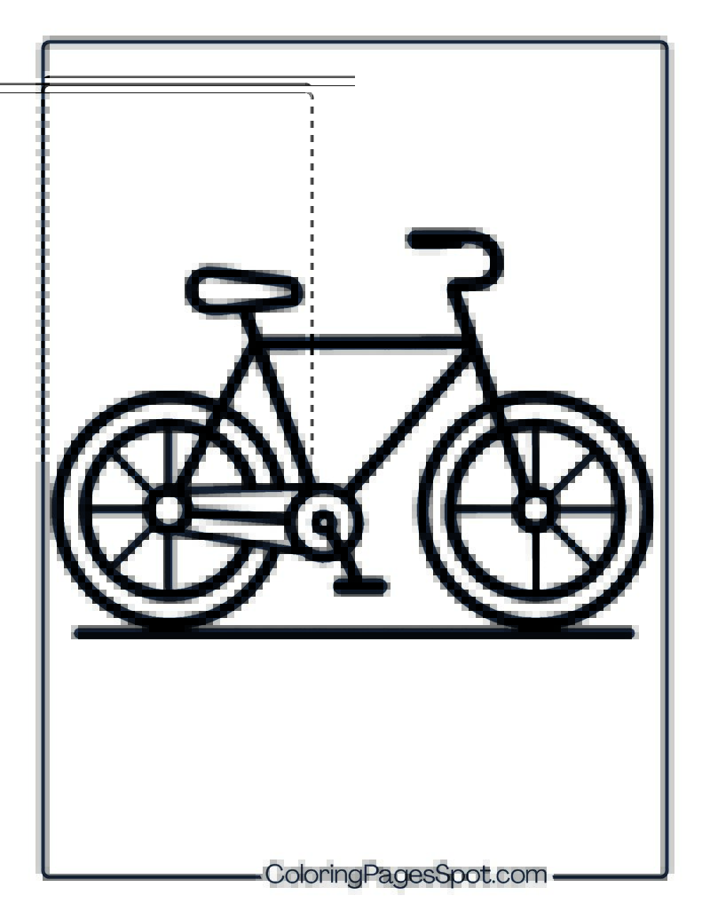 Gearless Hub Bicycle – Bicycle Coloring Page
