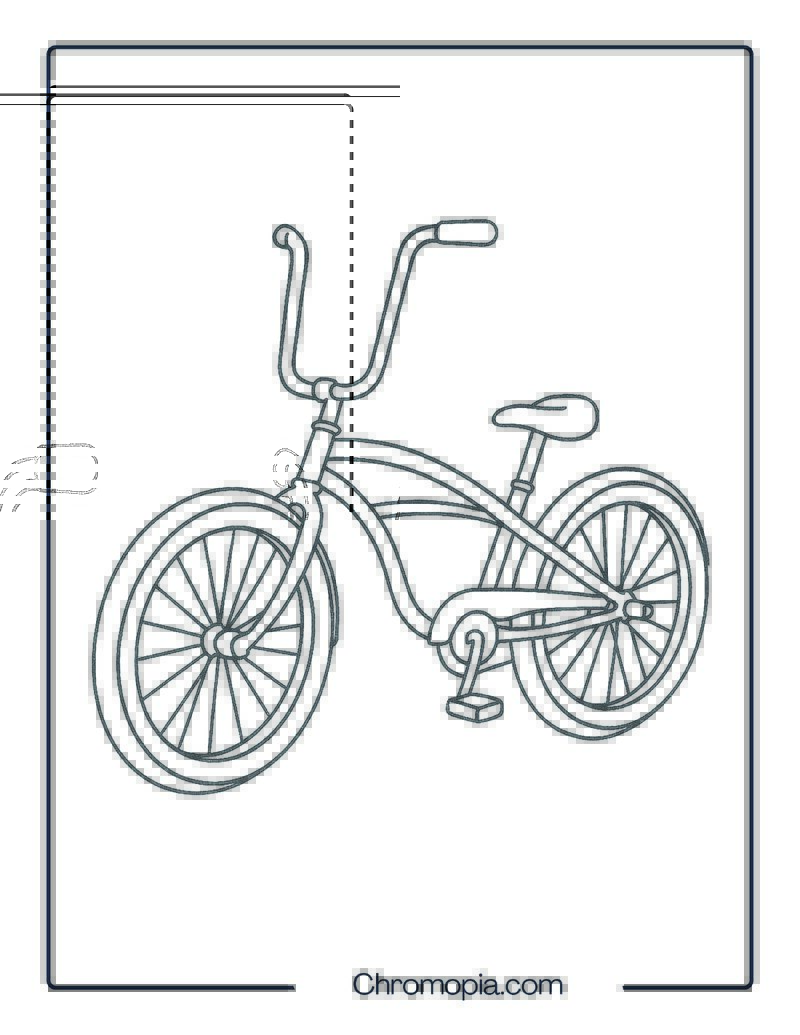 Lowrider Cruiser Bicycle – Bicycle Coloring Page