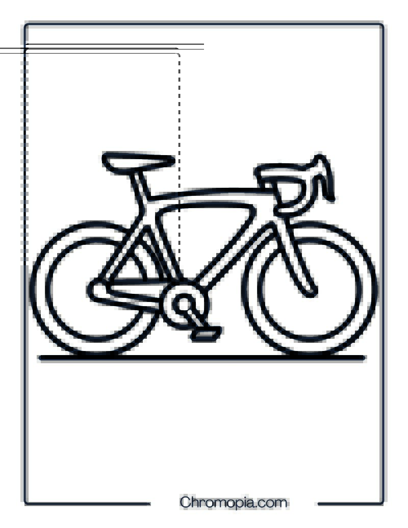 Oval Frame Speed Bike – Bicycle Coloring Page