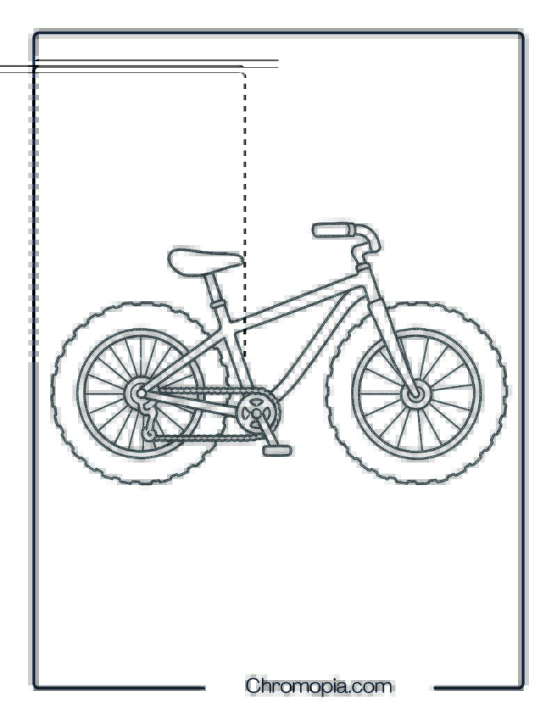Oversized Fat Tire Bicycle – Bicycle Coloring Page
