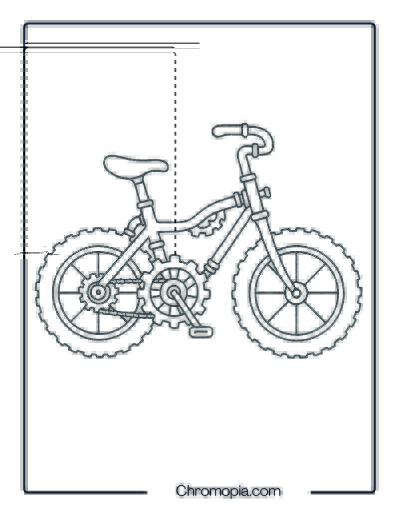 Steampunk Gear Bicycle – Bicycle Coloring Page