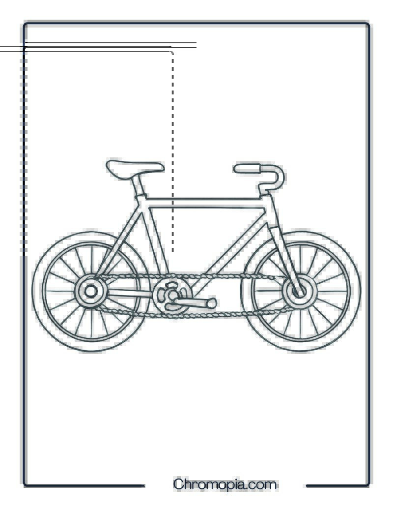 Twin Chain Drive Bicycle – Bicycle Coloring Page