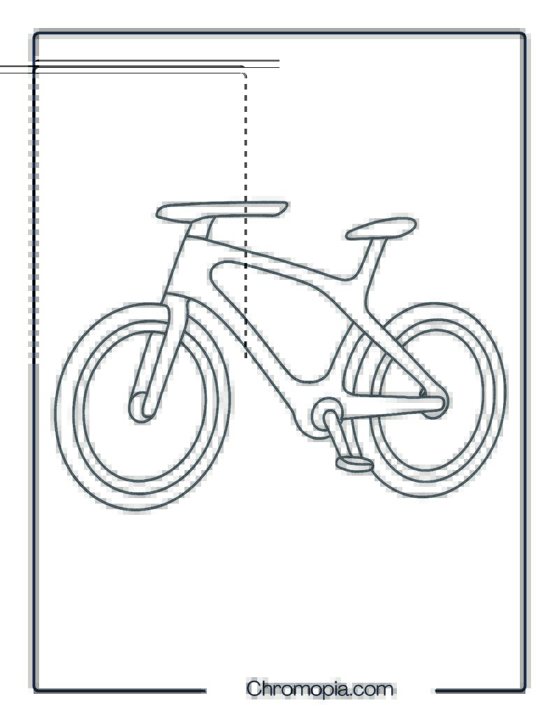 Ultra-Modern Concept Bike – Bicycle Coloring Page