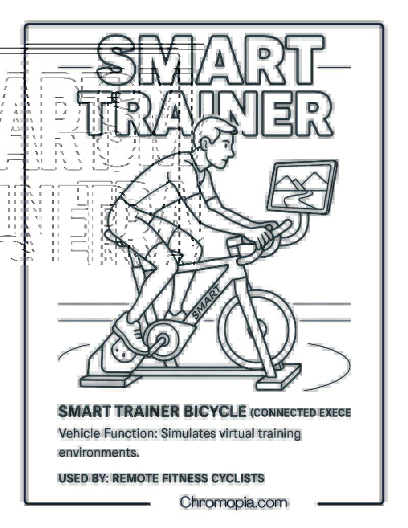 Smart Trainer Bicycle (Connected Exercise Bike) – Bicycle Coloring Page