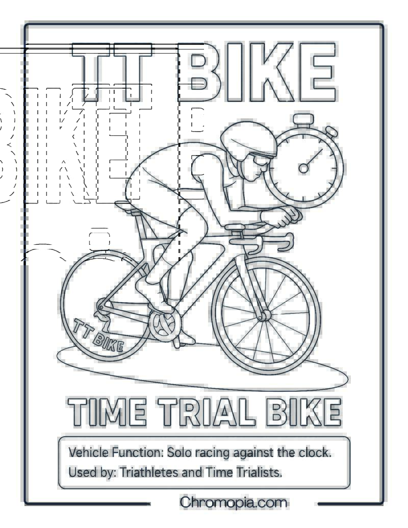 Time Trial Bike – Bicycle Coloring Page