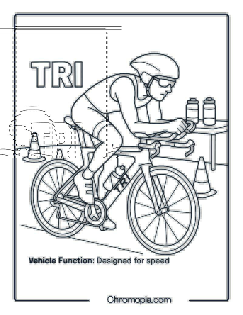 Triathlon Bike – Bicycle Coloring Page