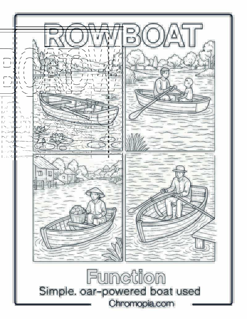Rowboat Coloring Page