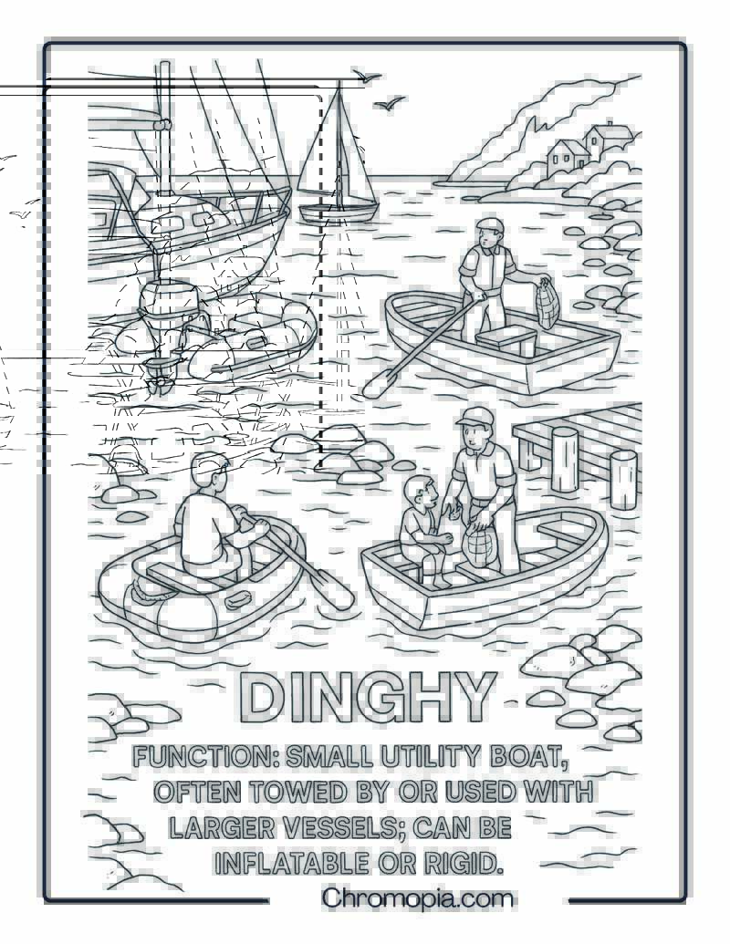 Dinghy Coloring Page