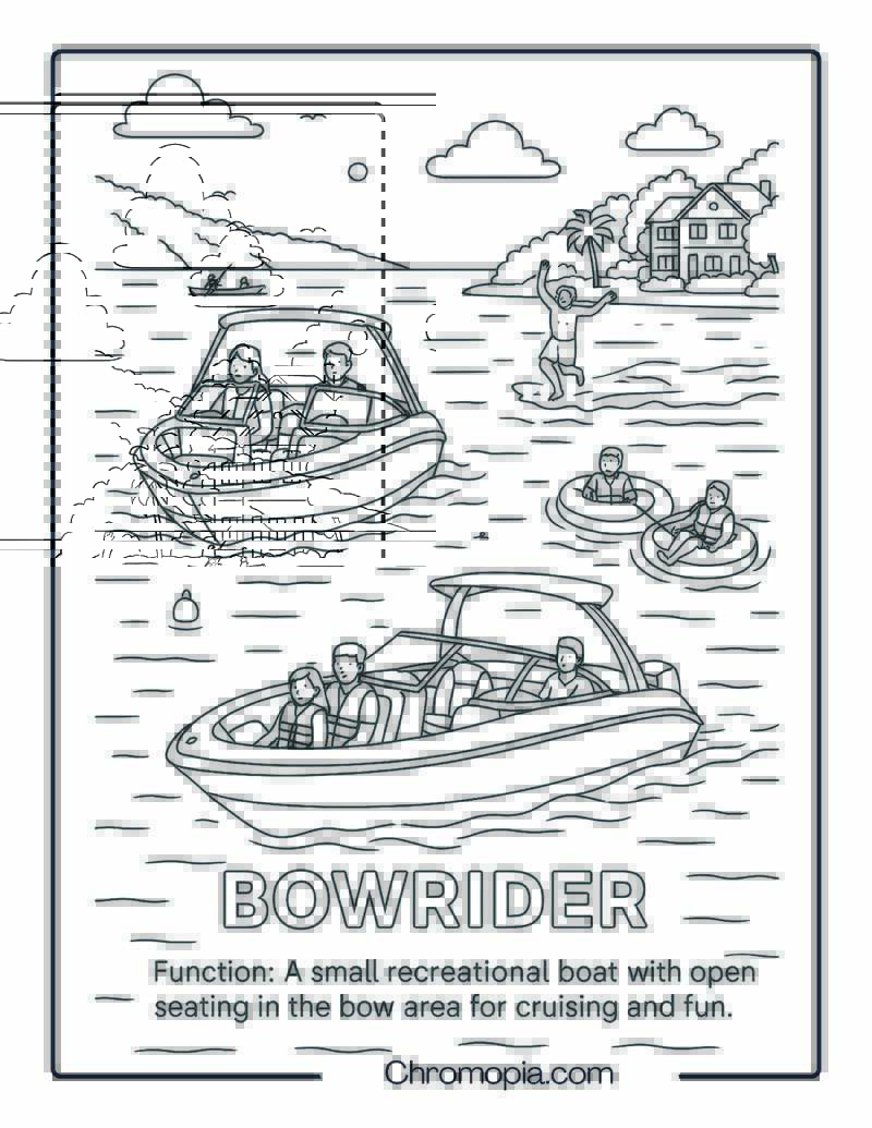 Bowrider Coloring Page