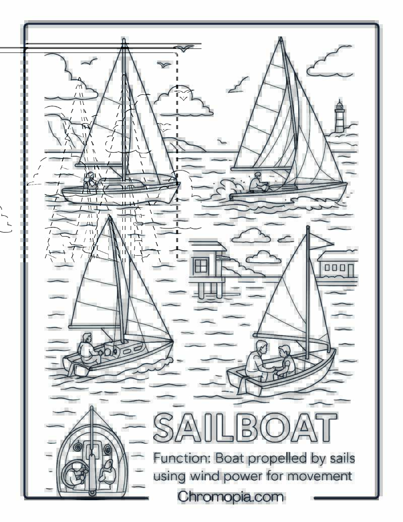 Sailboat Coloring Page