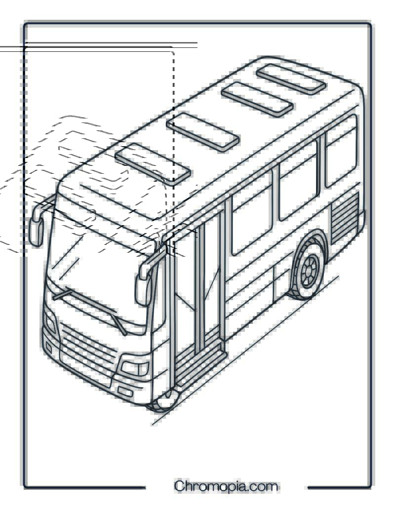 Airport Shuttle Bus – Airport Shuttle Bus Coloring Page