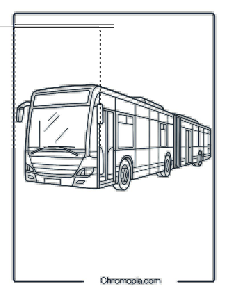 Articulated Bendy Bus – Articulated Bus Coloring Page