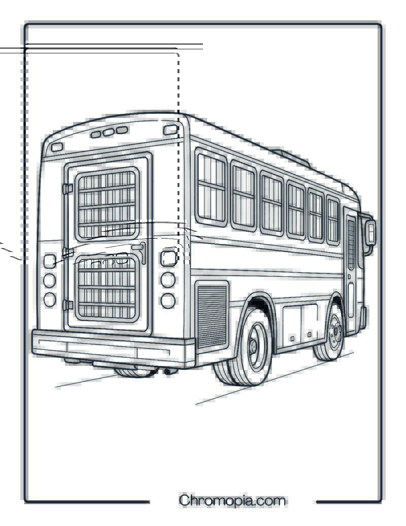 Prisoner Transport Bus – Prison Transport Bus Coloring Page