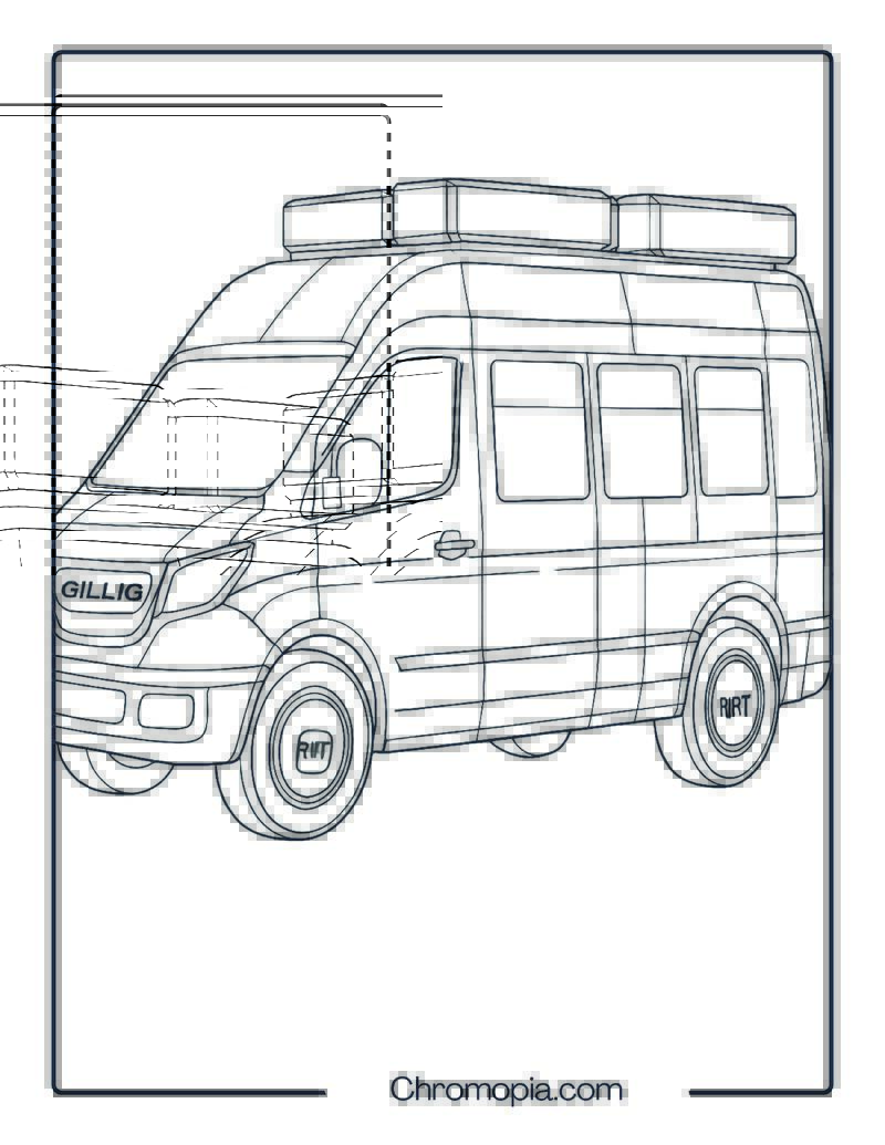 Gillig Low-Floor BRT Bus – Gillig Bus Coloring Page