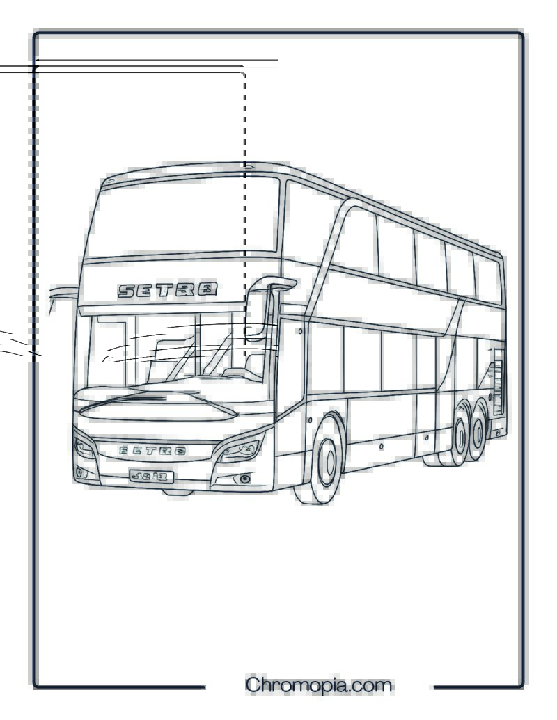 Setra S 531 DT Double-Decker Coach – Setra Bus Coloring Page