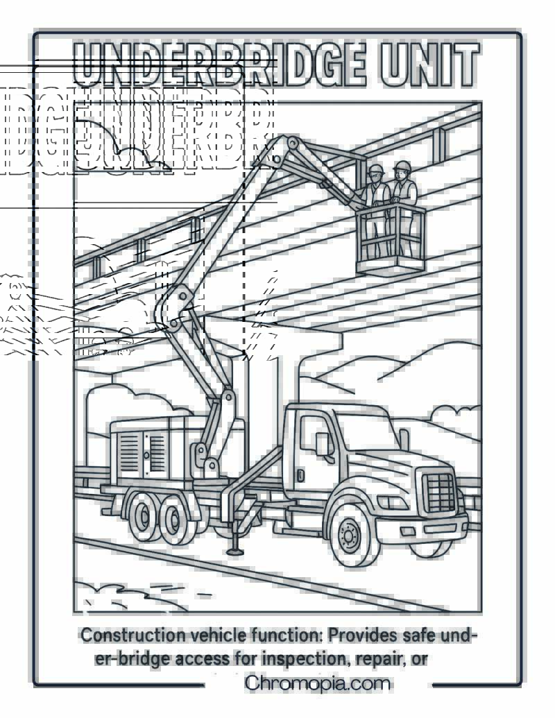 Underbridge Unit Construction Vehicle Coloring Page