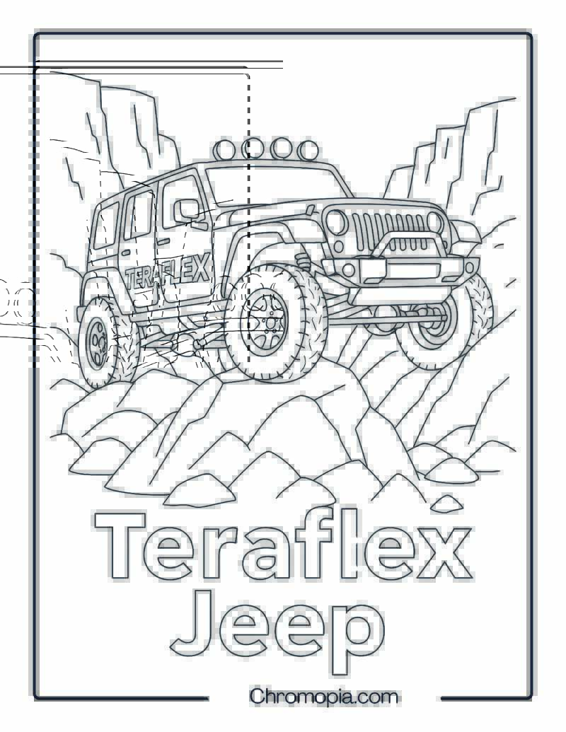 Teraflex Jeep Rock Crawling – Teraflex Jeep Coloring Page