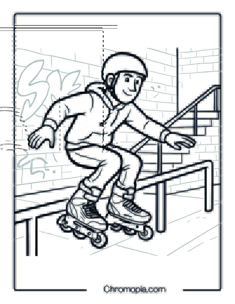 Razors SL Skate – Roller Skates Coloring Pages