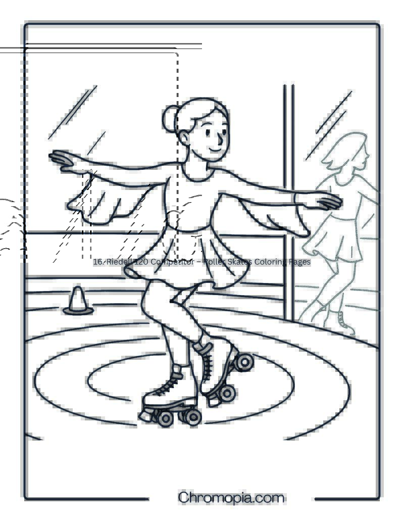 Riedell 120 Competitor – Roller Skates Coloring Pages