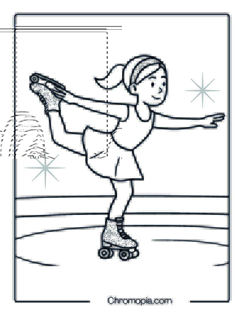 Sure-Grip Stardust Glitter Artistic – Roller Skates Coloring Pages