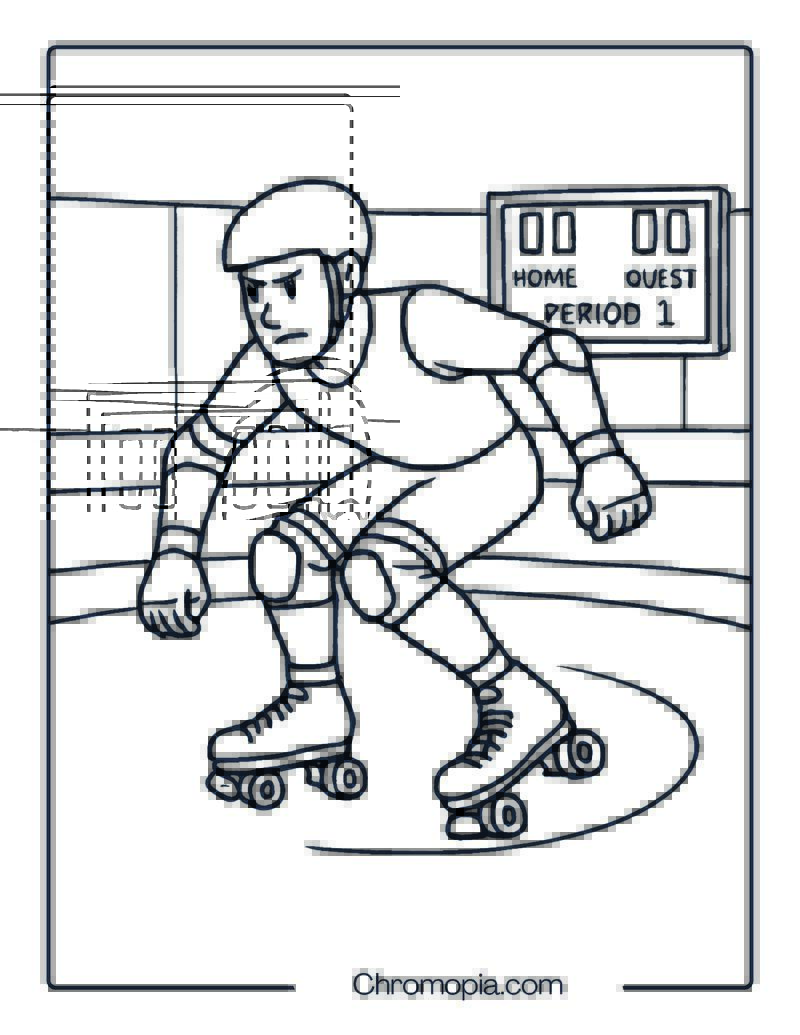 Bont Quadstar Derby – Roller Skates Coloring Pages