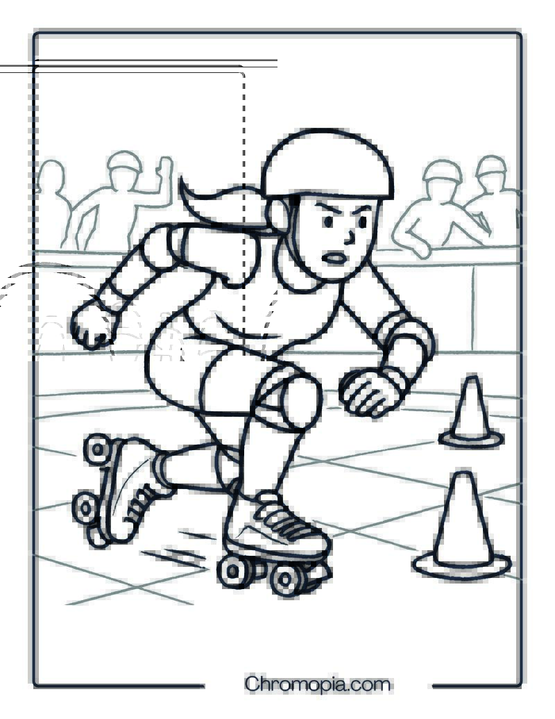 Chaya Ruby Hard Derby – Roller Skates Coloring Pages