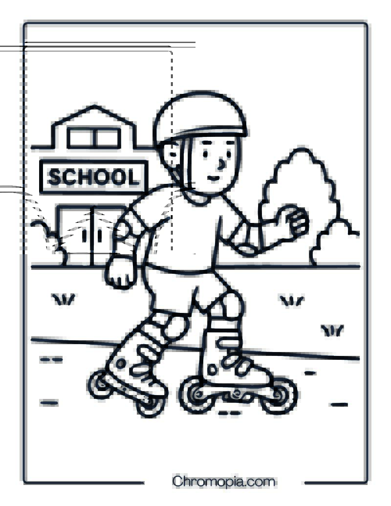 Roller Derby Tracer Adjustable – Roller Skates Coloring Pages
