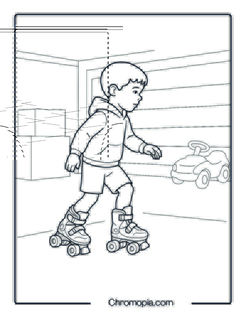 Chicago Kids Adjustable Quad – Roller Skates Coloring Pages