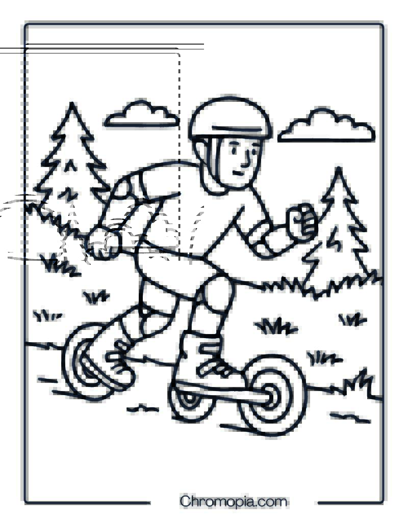 Powerslide XC Trail – Roller Skates Coloring Pages