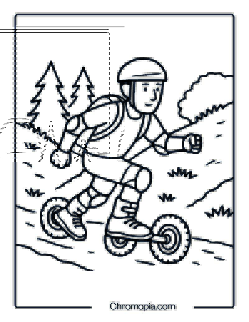 Rollerblade Coyote – Roller Skates Coloring Pages