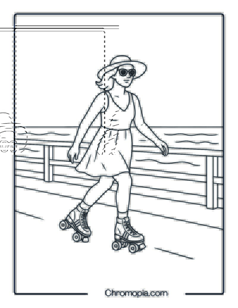 Sure-Grip Malibu Skates – roller skates coloring pages