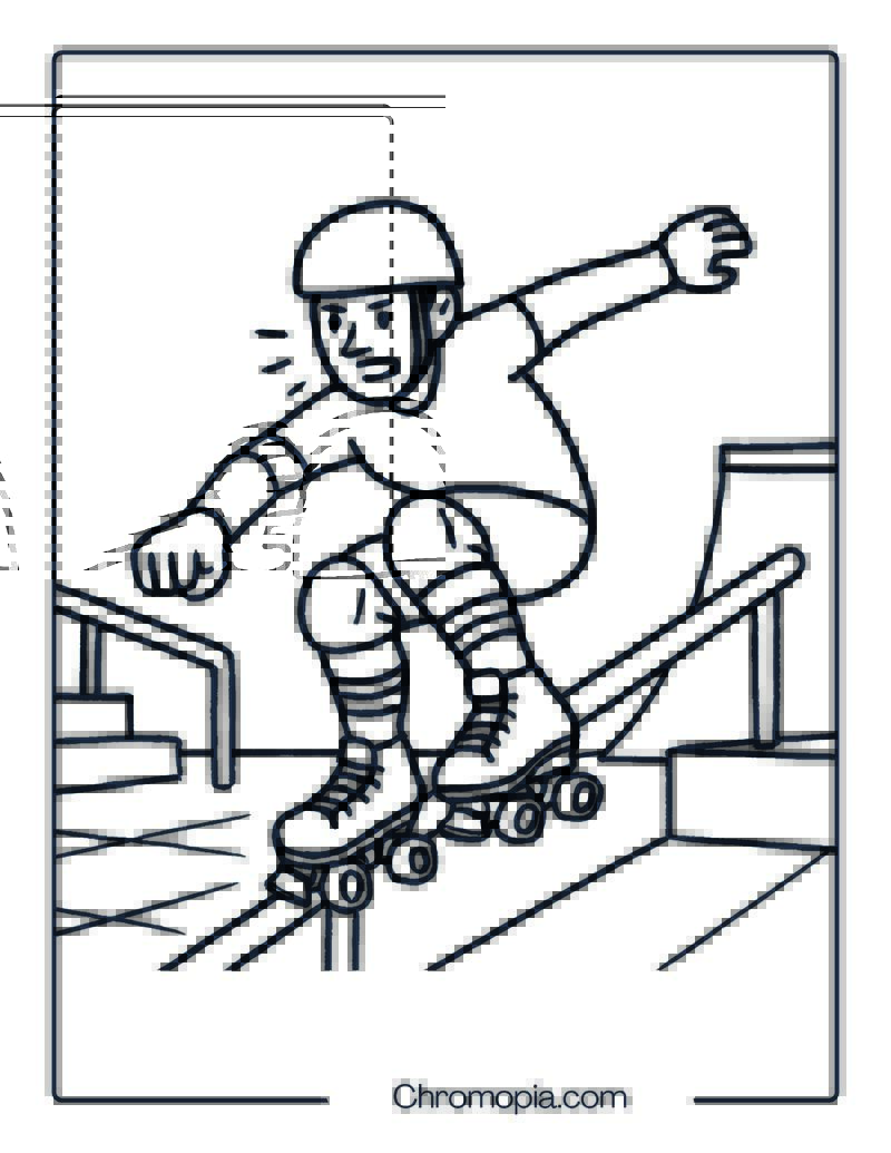 CIB Park Skates – Roller Skates Coloring Pages
