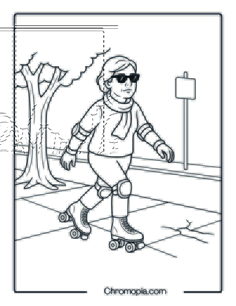 C7 Classic Outdoor Skates – roller skates coloring page