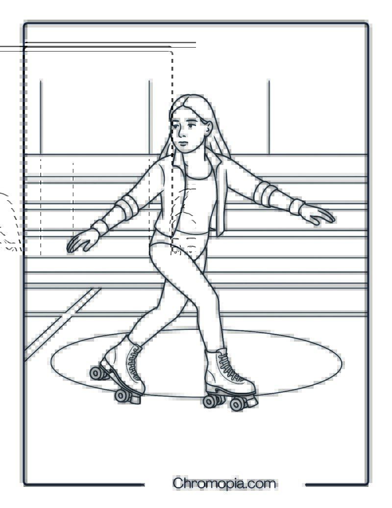Chicago Women’s Rink Skate – roller skates coloring page