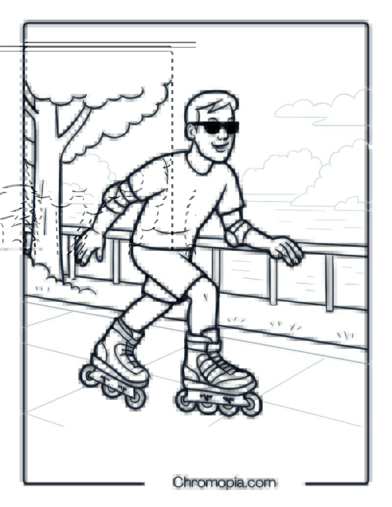 Rollerblade Zetrablade – Roller Skates Coloring Pages