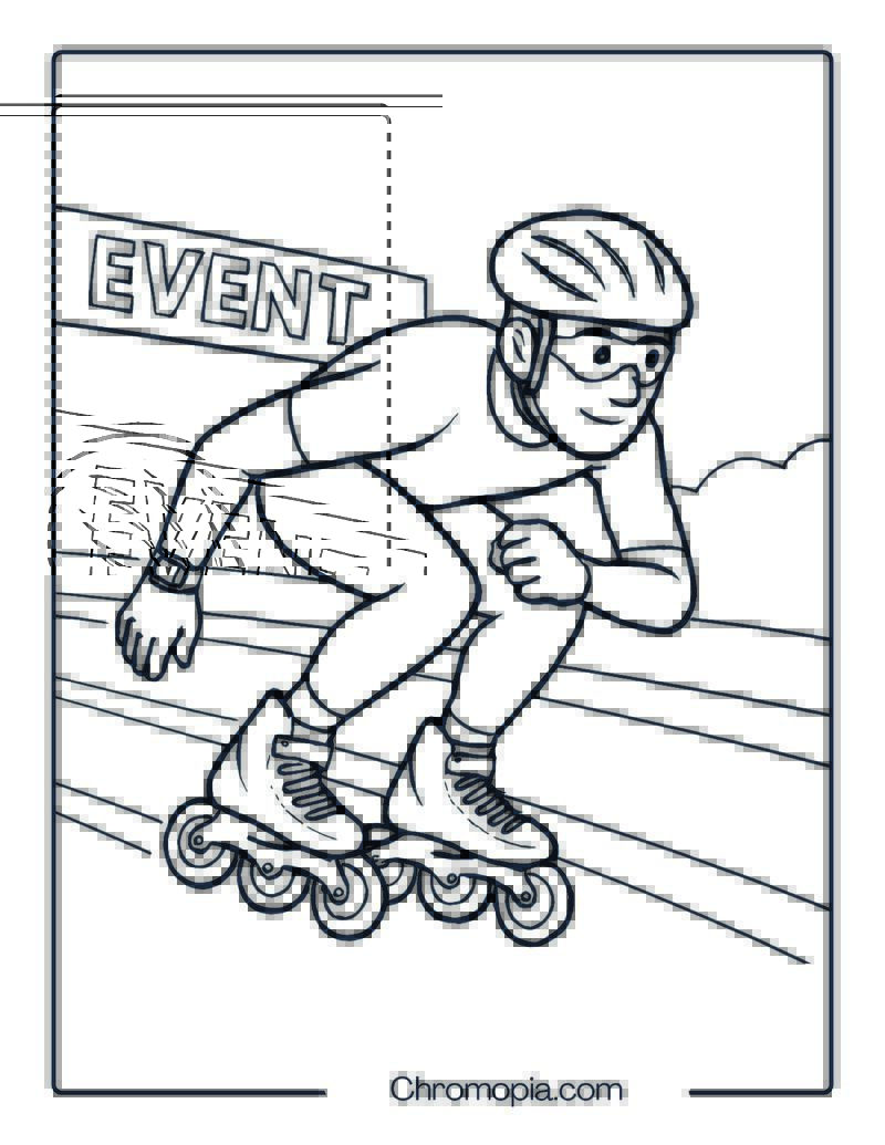 Bont Jet Inline Speed – Roller Skates Coloring Pages