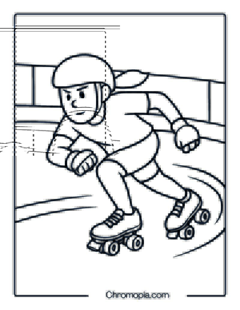 Riedell Dart Ombre – Roller Skates Coloring Pages
