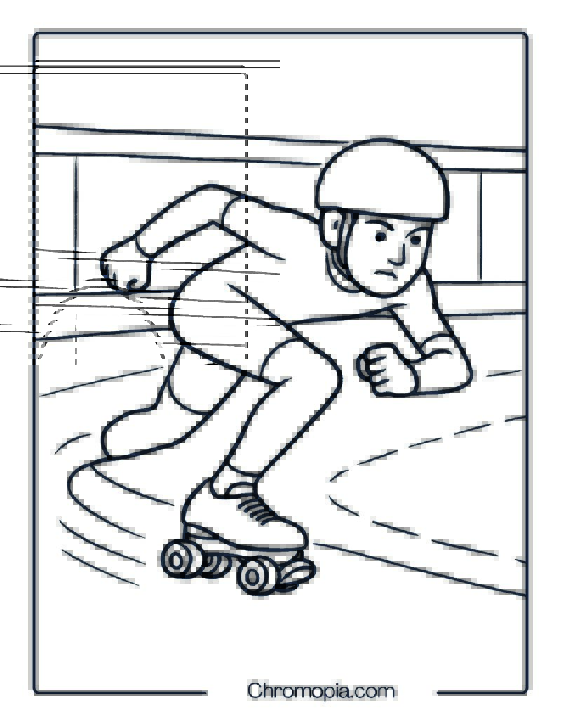 Sure-Grip Cyclone Speed Skates – Roller Skates Coloring Pages