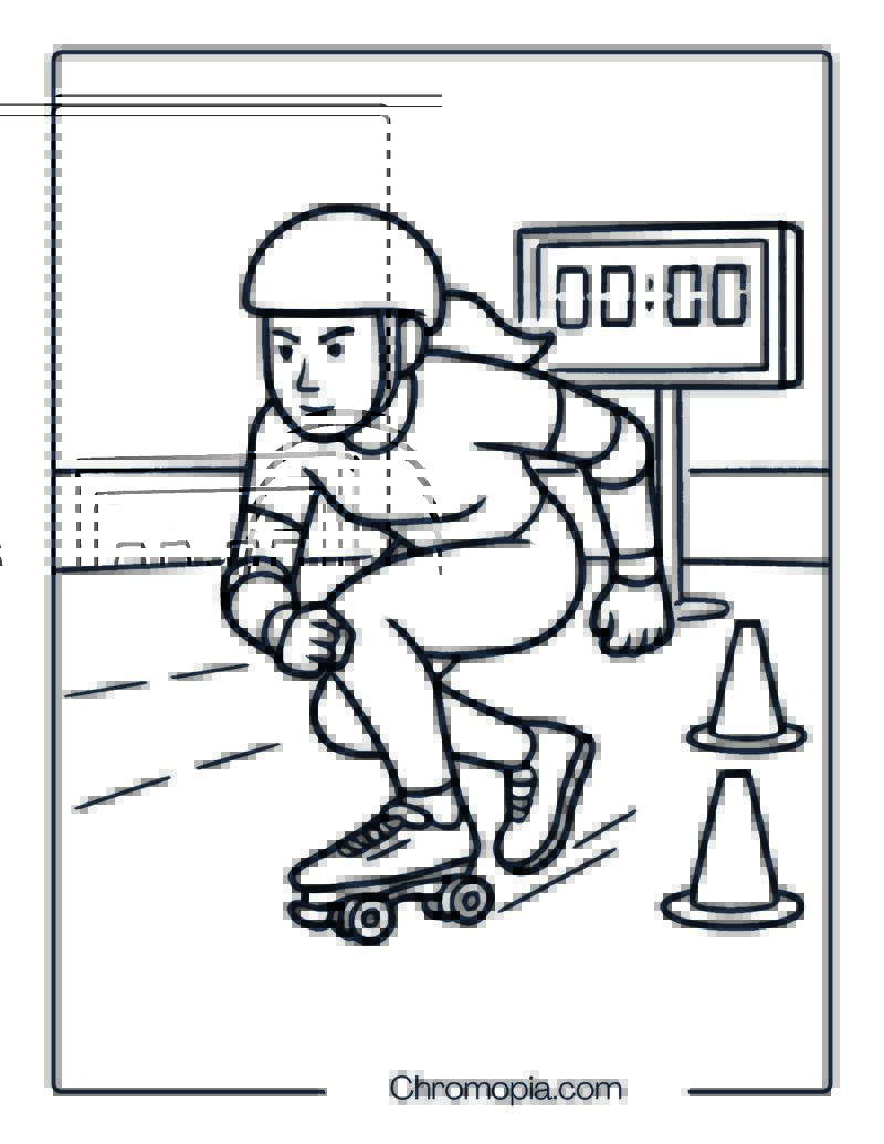 VNLA V-Line Speed – Roller Skates Coloring Pages