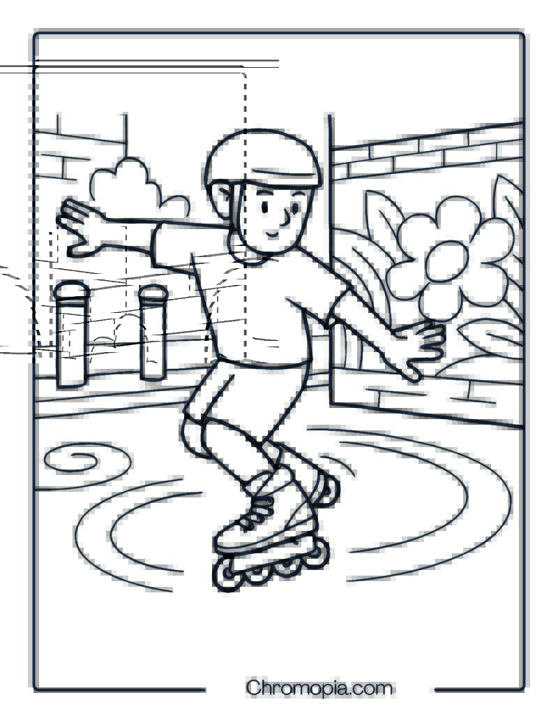 Micro Delta Urban Skates – Roller Skates Coloring Pages